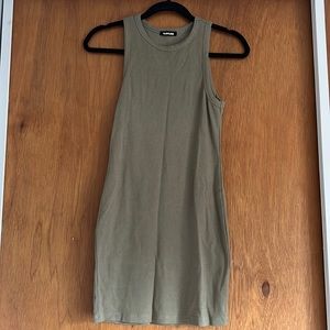 RIB HIGH-NECK CONTOUR DRESS